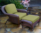 SEA PINES CLUB CHAIR, OTTOMAN AND SIDE TABLE BUNDLES-JAVA WICKER
